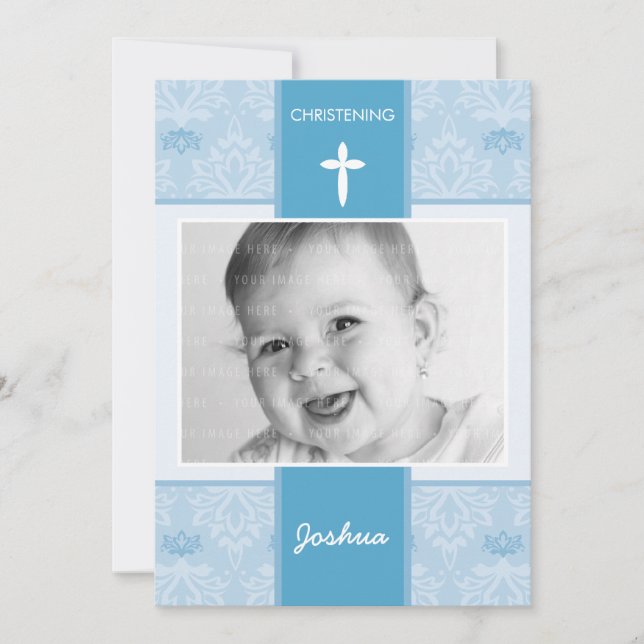 PHOTO CHRISTENING INVITES :: pretty 1P (Front)