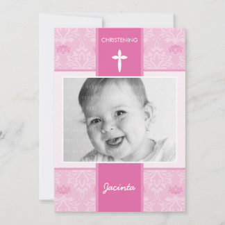 PHOTO CHRISTENING INVITES :: pretty 2P