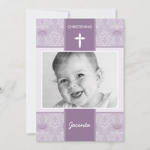 PHOTO CHRISTENING INVITES :: pretty 5P