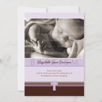 PHOTO CHRISTENING INVITES :: pure 1 P