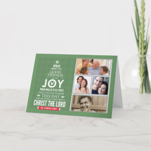 Photo Christian Christmas Card Behold Christ JOY