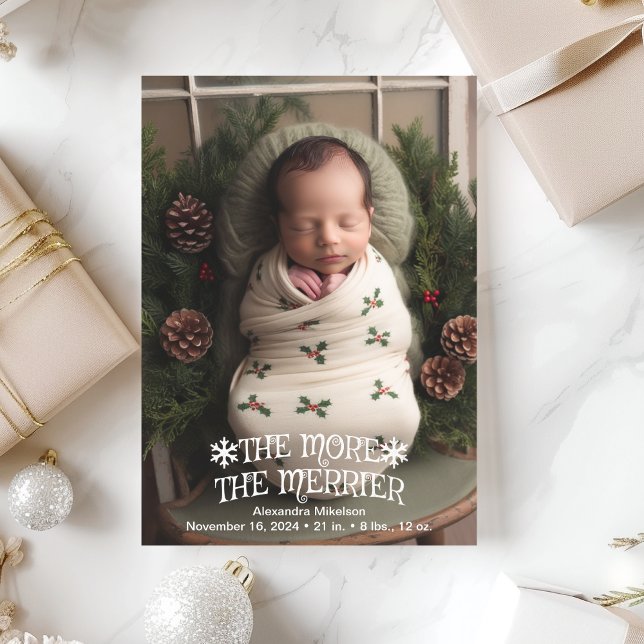 Photo Christmas Birth Announcement (Creator Uploaded)