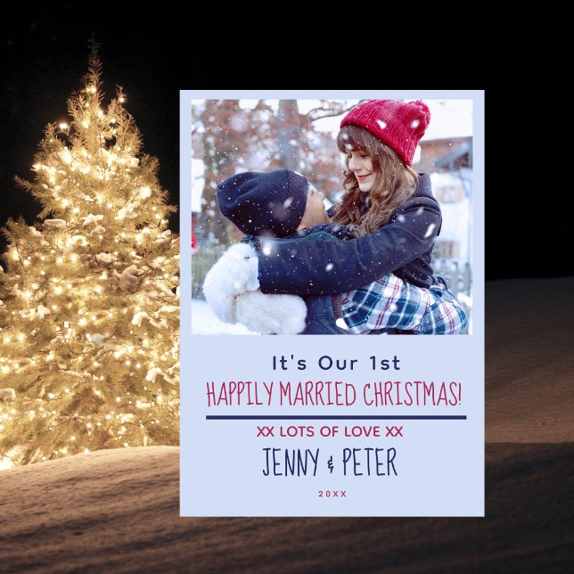 Photo Christmas Card Just Married 1st Christmas (Photo Christmas Card Just Married 1st Christmas)