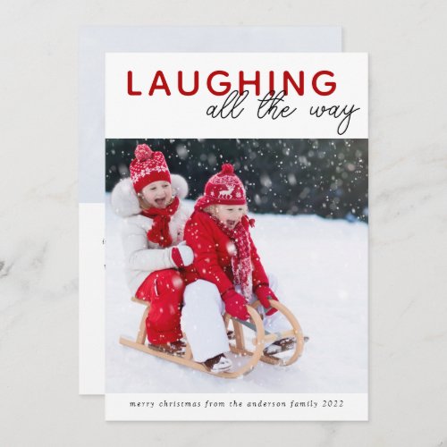 Photo Christmas Card  Laughing All the Way