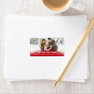 Photo Christmas Card Return Address Label