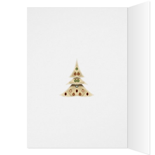 Photo Christmas Card with Evergreen Overlay (Inside (Left))