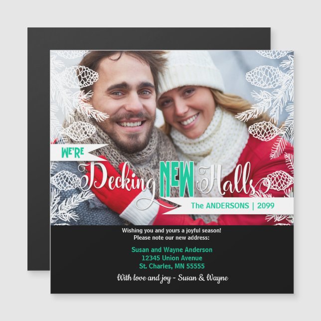 Photo Christmas Decking NEW Halls New Address (Front/Back)