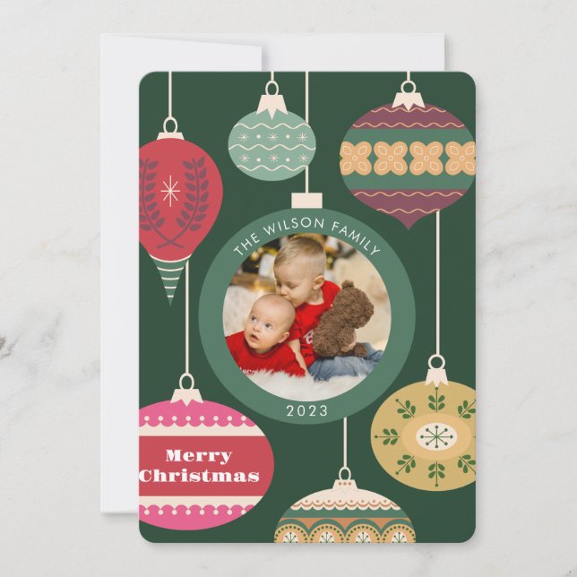 Photo Christmas Family Card (Front)