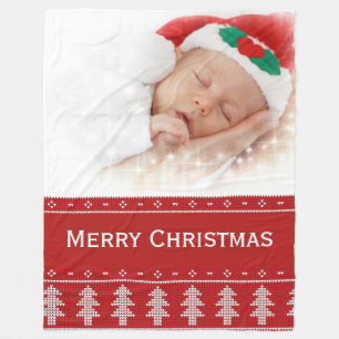 Photo Christmas Fleece Blanket