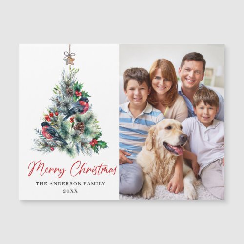 PHOTO Christmas Greeting Holiday Magnetic Card