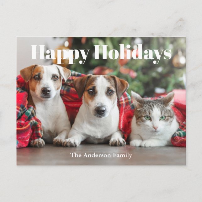 Photo Christmas  Holiday Postcard (Front)