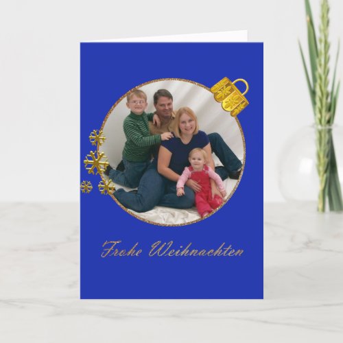 Photo Christmas Ornament German Greeting Holiday Card