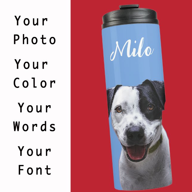 Photo Christmas Pet for Dog Lover Mom Thermal Tumbler (Creator Uploaded)