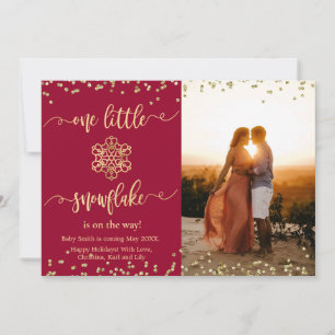 Photo Christmas Pregnancy Announcement Cards