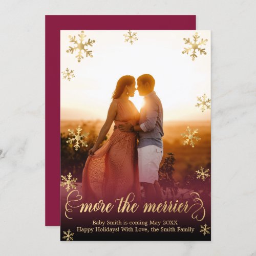 Photo Christmas Pregnancy Announcement Cards