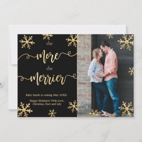 Photo Christmas Pregnancy Announcement Cards