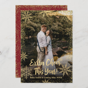 Photo Christmas Pregnancy Announcement Cards