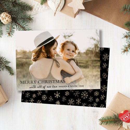 Photo Christmas Snowflake Holiday Card