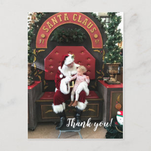 Photo Christmas Thank You Post Card