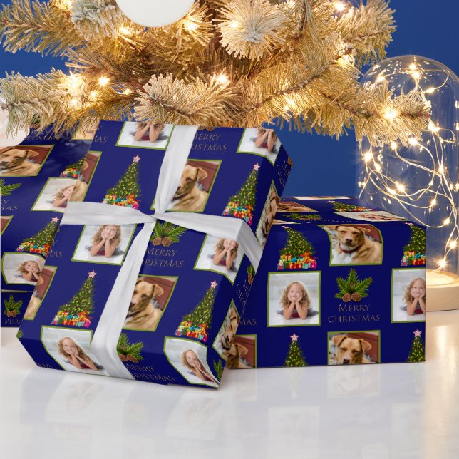Photo Christmas Tree Wrapping Paper (Holidays)
