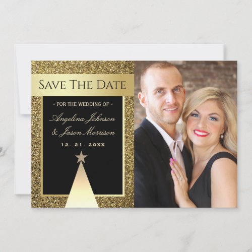 Photo Christmas Wedding Save The Date