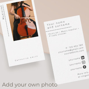 Photo classical music minimalist Business Card