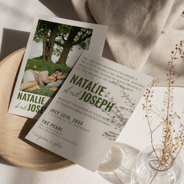 Photo Classy Bright Traditional Colorful Wedding  Invitation (Creator Uploaded)