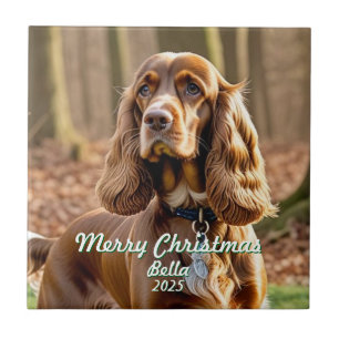 Photo Cocker Spaniel KEEPSAKE Personalize Ceramic Tile
