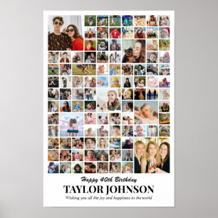 Photo Collage 100 Pictures 12x18 16x24 20x30 24x36 Poster