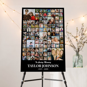 Photo Collage 100 Pictures 12x18 20x30 24x36 Black Foam Board