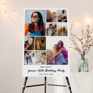 Photo Collage 10 Pictures 12x18 20x30 24x36 White Foam Board