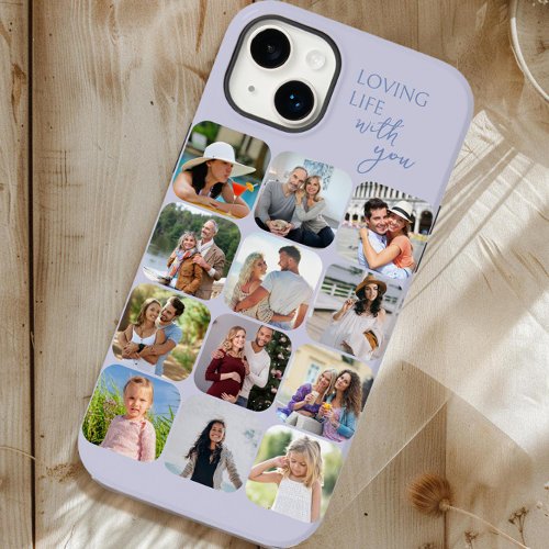 Photo Collage 12 Picture Grid Loving Life with You Case_Mate iPhone 14 Plus Case