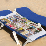 Photo Collage 12 Picture Masonry Grid White Beach Towel<br><div class="desc">Add your family photos to this custom photo beach towel. The photo template is set up for you to add 12 of your favorites pictures, which will be displayed in a trendy masonry grid. The photo collage uses a mix of landscape and portrait images to give you flexibility in placing...</div>