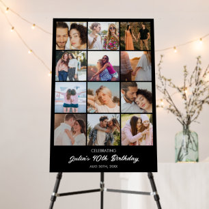 Photo Collage 12 Pictures 12x18 20x30 24x36 Black Foam Board