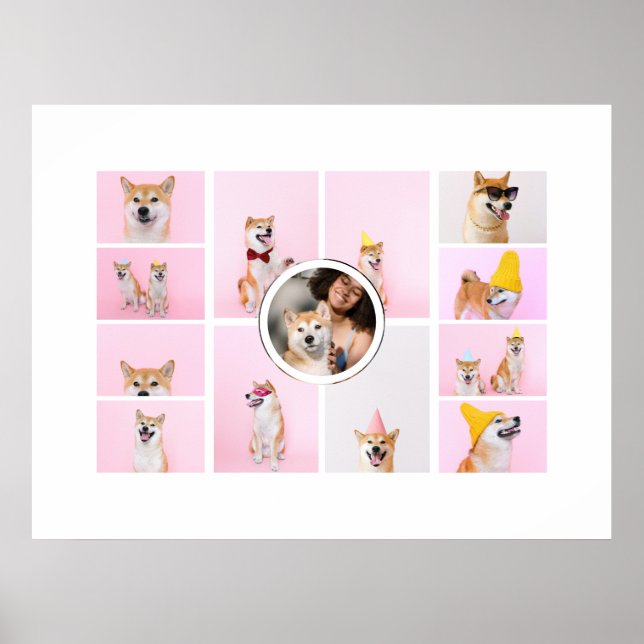 Photo Collage 13 Photographs Personalized Custom Poster (Front)
