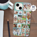 Photo Collage 18 Photos Custom Color Mint Case-Mate iPhone 14 Case<br><div class="desc">Carry 18 of your favorite photos on this custom background color cell phone case with a photo collage of a variety of shapes and sizes to accommodate a variety of pictures. Change the mint background color by clicking on CUSTOMIZE FURTHER in the PERSONALIZE section. PHOTO TIP: Choose photos with the...</div>
