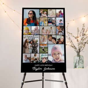Photo Collage 20 Pictures 12x18 20x30 24x36 Black Foam Board
