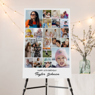 Photo Collage 20 Pictures 12x18 20x30 24x36 White Foam Board