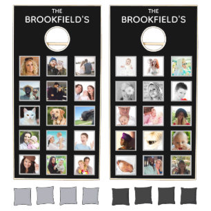 Photo Collage 30 images Family Reunion Cornhole Set