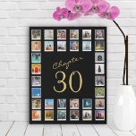 Photo Collage 30th Birthday Chapter 30 Faux Canvas Print<br><div class="desc">Celebrate the milestone of someone special's 30th birthday in a special way with this faux canvas print featuring a 32-photo collage template! This stunning creation is a one-of-a-kind and meaningful way to commemorate the 30th chapter of their life and will be proudly displayed in their home. Perfect for any special...</div>