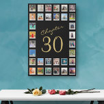 Photo Collage 30th Birthday Chapter 30 Large Faux Canvas Print<br><div class="desc">Commemorate this special milestone in someone's life with this unique and modern 30th birthday gift. Our large faux canvas print features a photo collage template that can be personalized to reflect your loved one's special day. With its vibrant colors, high-definition resolution, and timeless design, this print will make a distinctive...</div>