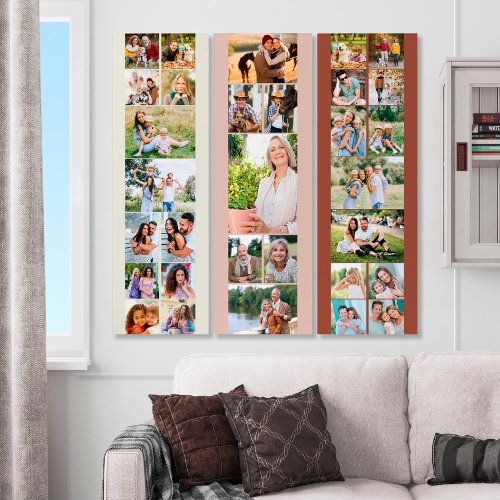 Photo Collage 31 Picture Neutral Cream Sienna Triptych