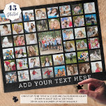 Photo Collage 45 Photos Personalized Black Jigsaw Puzzle<br><div class="desc">Create a memorable activity with this photo collage template easy for you to upload 45 of your pictures to commemorate a special event or milestone or just for a fun, meaningful photo keepsake gift personalized with your text, title or message in your choice of color. CHANGES: Change the black background...</div>