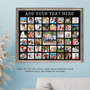 Photo Collage 45 Photos Personalized Custom Color