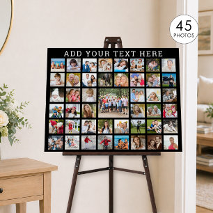 Photo Collage 45 Photos Personalized Custom Color Foam Board