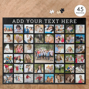Photo Collage 45 Photos Personalized Custom Color Jigsaw Puzzle