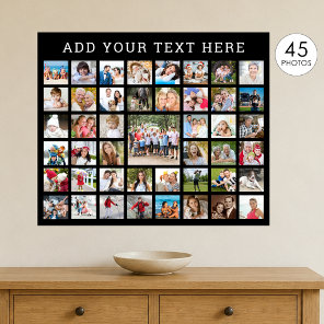 Photo Collage 45 Photos Personalized Custom Color Poster