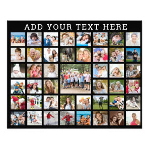 Photo Collage 45 Photos Personalized Custom Color Print