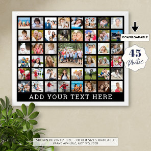 Photo Collage 45 Photos Personalized Custom Color Print