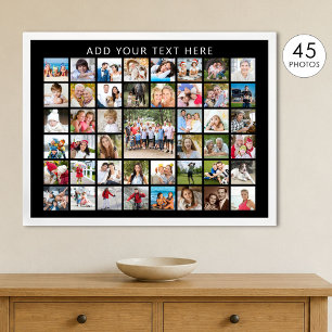 Photo Collage 45 Photos Personalized Custom Print